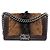 Chanel Brown Old Medium Lambskin and Pony Hair Boy Flap