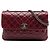 Chanel Red Quilted Aged Calfskin Logo Accordion Flap