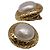 Orecchini a clip Chanel rotondi in perle dorate, Gold Pearl - vista 2