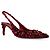 Décolleté Kitten Heel Dolce & Gabbana Burgundy Velluto e Perline - vista 2