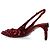 Décolleté Kitten Heel Dolce & Gabbana Burgundy Velluto e Perline - vista 3