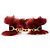Tracolla in pelliccia Dolce & Gabbana burgundy