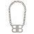 Collana Balenciaga Boyfriend B Monogram Argentata in Ottone