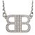 Collana Balenciaga Boyfriend B Monogram Argentata in Ottone - vista 4