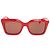 Gafas de sol cuadradas rojas de acetato Alexander McQueen