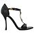 Sandales à talons stiletto Dolce & Gabbana en cuir noir