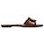 Sandali Burberry Crest in pelle marrone