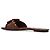 Sandali Burberry Crest in pelle marrone - vista 5