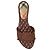 Sandali Burberry Crest in pelle marrone - vista 6