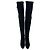 Stivali sopra il ginocchio Stuart Weitzman Highland in camoscio nero - vista 3