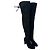 Stivali sopra il ginocchio Stuart Weitzman Highland in camoscio nero - vista 4