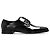 Dolce & Gabbana Scarpe con Lacci in Pelle Verniciata Nera