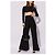 Alaïa Gerippte Hose mit weitem Bein Schwarz - Ansicht 2