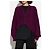 Pull en laine et cachemire violet à torsades The Attico - vue 3