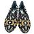 Mocassini Alexander McQueen Obsession Talisman Print in raso nero - vista 3