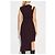 Courreges figurbetontes burgunderrotes Strickkleid - Ansicht 4