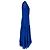 Autre Marque Vestido midi Saloni Devon en seda azul - vista 2