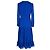 Autre Marque Vestido midi Saloni Devon en seda azul - vista 3
