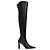 Botas de tacón de cuero negro Giuseppe Zanotti