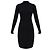 Courreges Rippstrick Mini Kleid Schwarz