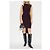 Vestido ajustado asimétrico Courreges borgoña - vista 2