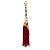 Charm per borsa Dolce & Gabbana oro con chiave e nappa rossa
