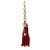 Charm per borsa Dolce & Gabbana oro con chiave e nappa rossa - vista 2