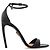 Sandali con tacco in pelle nera Dolce & Gabbana