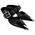 Mules Alexander McQueen Punk Buckle in pelle nera - vista 2