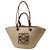 Borsa Tote Loewe Medium Anagram Basket in rafia beige - vista 2