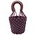 mala de balde mini Staud Moreau em couro maroon