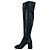 Botas de cano alto com salto bloco Acne Studios em pele preta - vista 3