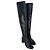 Botas de cano alto com salto bloco Acne Studios em pele preta - vista 5