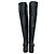 Botas de cano alto com salto bloco Acne Studios em pele preta - vista 6