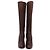 Prada Platform Knee-High Boots in Brown Leather - view 2