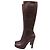 Prada Platform Knee-High Boots in Brown Leather - view 4