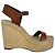 Autre Marque Sandali espadrillas wedge con borchie Saint Laurent in pelle marrone