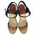 Autre Marque Sandali espadrillas wedge con borchie Saint Laurent in pelle marrone - vista 5