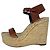 Autre Marque Sandali espadrillas wedge con borchie Saint Laurent in pelle marrone - vista 8