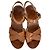 Apc Sandali con zeppa Judith A.P.C. in pelle marrone - vista 4