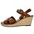 Apc Sandali con zeppa Judith A.P.C. in pelle marrone - vista 7