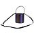 Borsa a secchiello Staud Striped Bissett in pelle nera