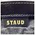 Borsa a secchiello Staud Striped Bissett in pelle nera - vista 8