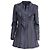 Chaqueta larga texturizada Chanel en algodón azul marino