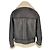 Autre Marque Giacca da aviatore Halfboy in pelle nera con shearling - vista 4