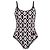 Moncler Einteiler Badeanzug schwarz geometrisches Muster