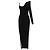 Balmain Kleid aus schwarzer Viskose mit asymmetrischem Schnitt