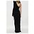 Balmain Kleid aus schwarzer Viskose mit asymmetrischem Schnitt - Ansicht 4