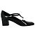 Céline Décolleté T-Strap Celine Triomphe in pelle verniciata nera