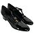 Céline Décolleté T-Strap Celine Triomphe in pelle verniciata nera - vista 5